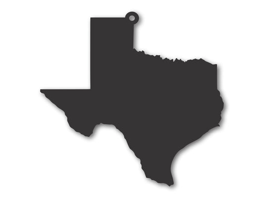 Custom Metal Texas State Ornament | 4" to 5" | State Ornaments | 20+ Color Options