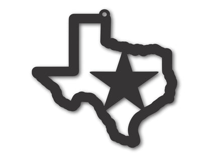 Custom Metal Texas Star State Ornament | 4" to 5" | State Ornaments | 20+ Color Options