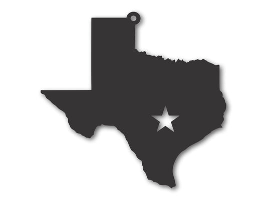 Custom Metal Austin Texas State Ornament | 4" to 5" | State Ornaments | 20+ Color Options