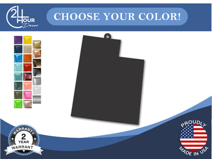 Custom Metal Utah State Ornament | 4" to 5" | State Ornaments | 20+ Color Options