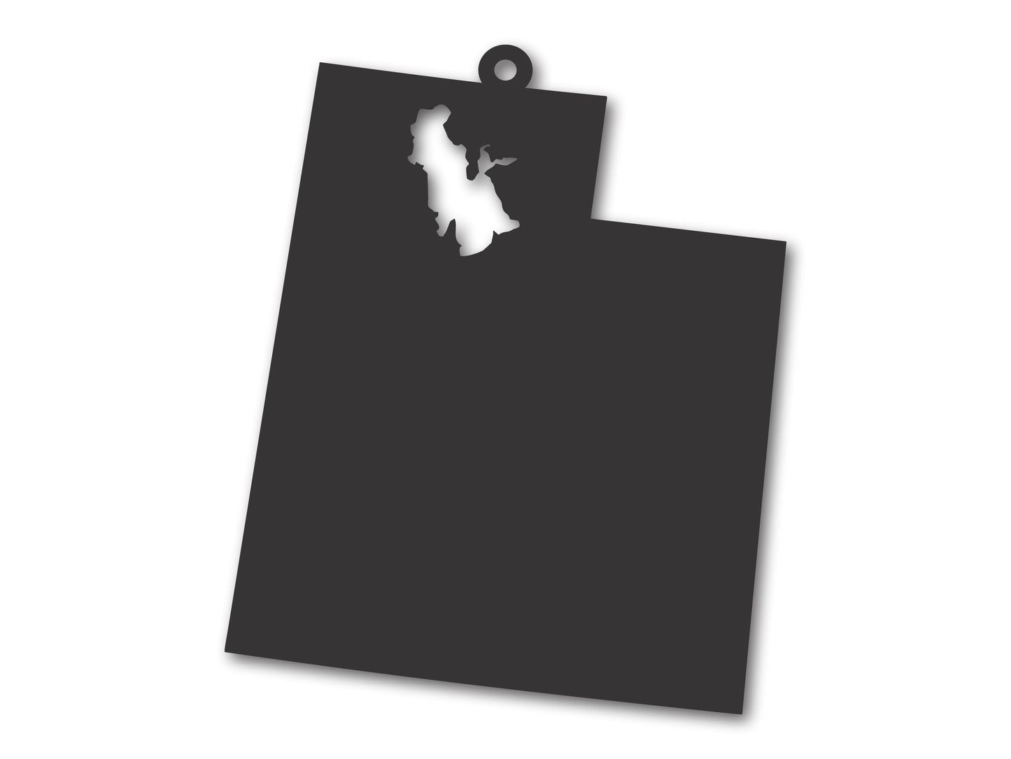 Custom Metal Great Salt Lake Utah State Ornament | 4" to 5" | State Ornaments | 20+ Color Options