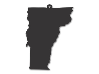 Custom Metal Vermont State Ornament | 4" to 5" | State Ornaments | 20+ Color Options