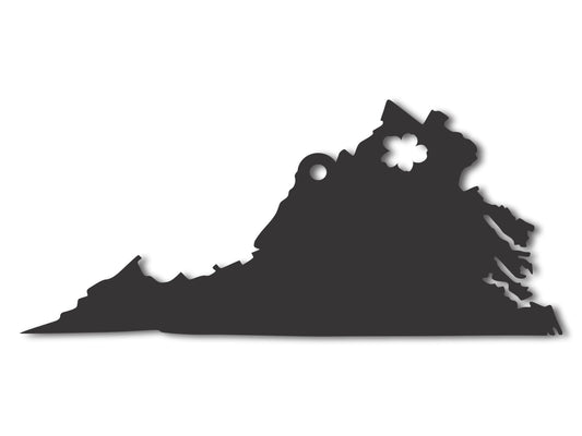 Custom Metal Winchester Virgina State Ornament | 4" to 5" | State Ornaments | 20+ Color Options