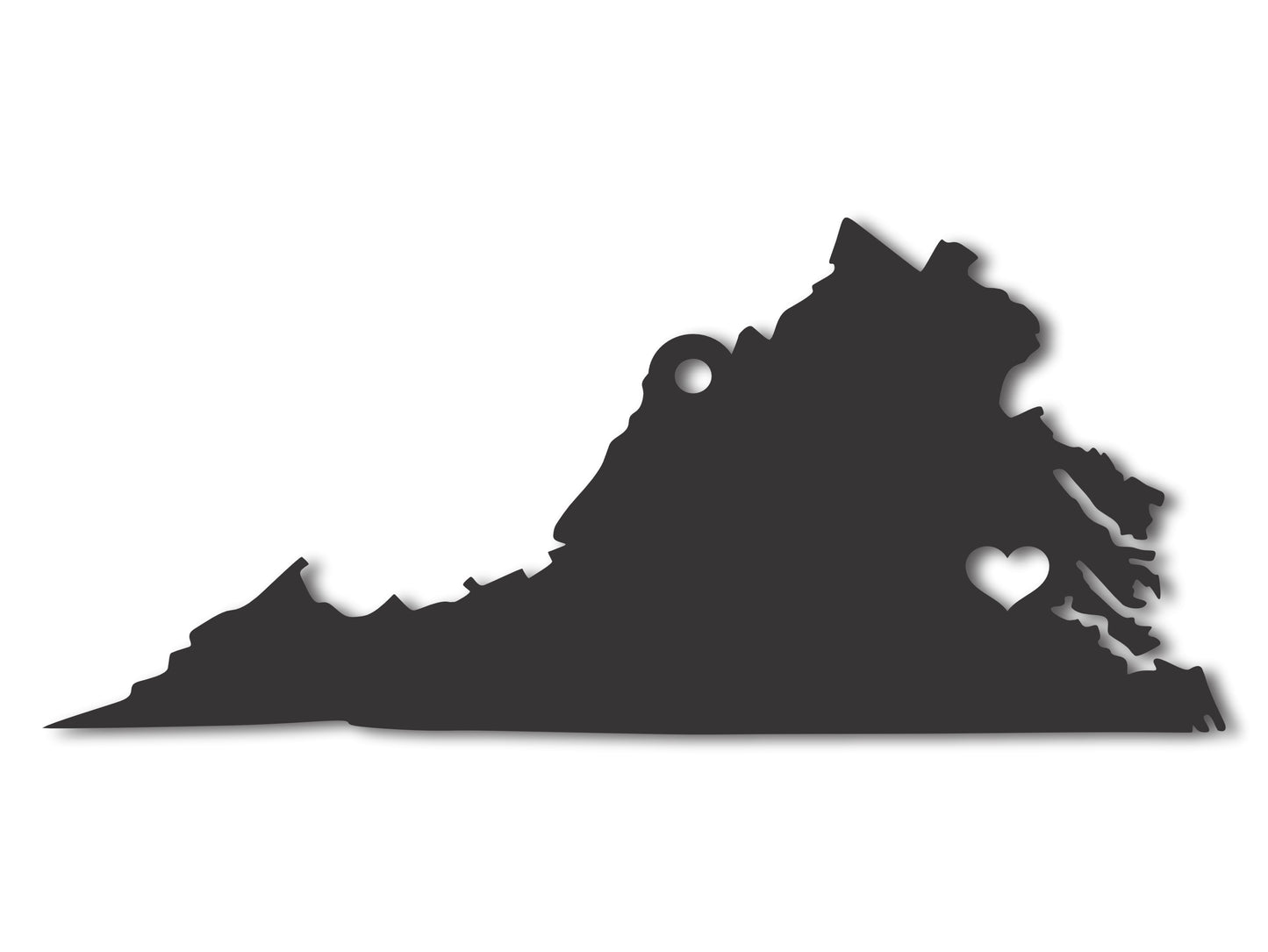 Custom Metal Richmond Virgina State Ornament | 4" to 5" | State Ornaments | 20+ Color Options