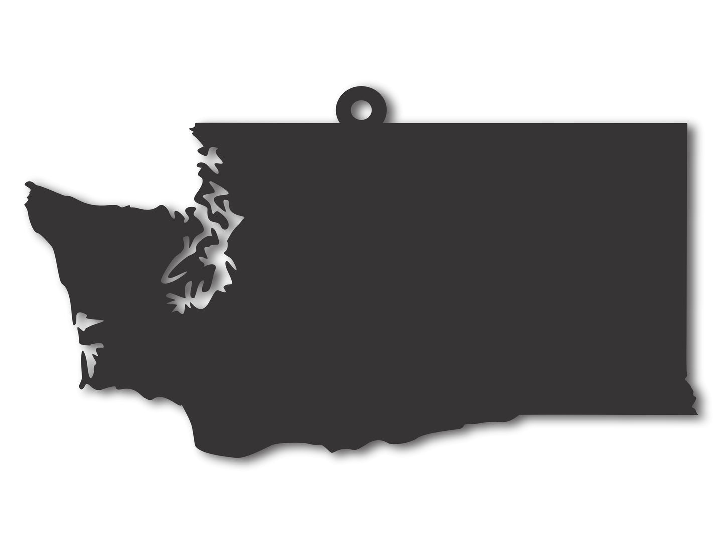 Custom Metal Washington State Ornament | 4" to 5" | State Ornaments | 20+ Color Options