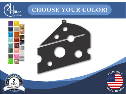 Custom Metal Wisconsin Cheese State Ornament | 4" to 5" | State Ornaments | 20+ Color Options