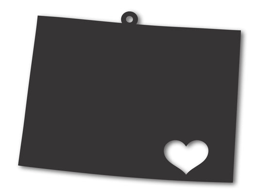 Custom Metal Cheyenne Wyoming State Ornament | 4" to 5" | State Ornaments | 20+ Color Options