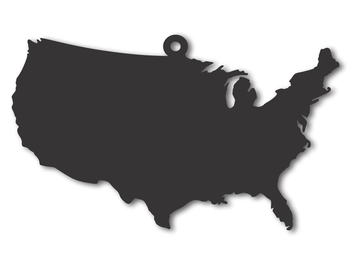 Custom Metal United States of America Ornament | 4" to 5" | State Ornaments | 20+ Color Options