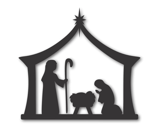 Metal Christmas Nativity Scene | 20+ Color Options