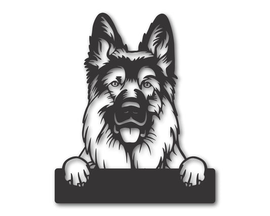 Custom Metal German Shepherd Wall Art -  Metal Dog Breed Sign - 20+ Color Options