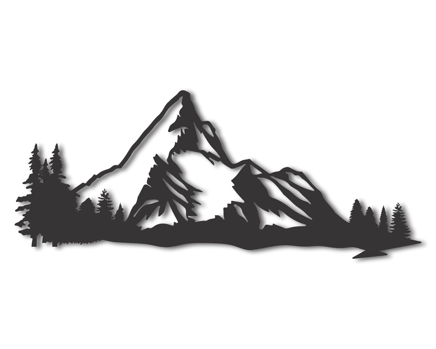 Metal Mountain Forest Wall Art | 20+ Color Options