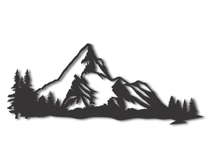 Metal Mountain Forest Wall Art | 20+ Color Options