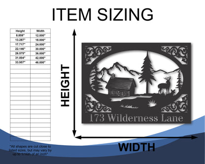 Custom Metal Rustic Cabin Wall Art | 20+ Color Options