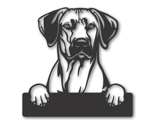 Custom Metal Rhodesian Ridgeback Wall Art -  Metal Dog Breed Sign - 20+ Color Options