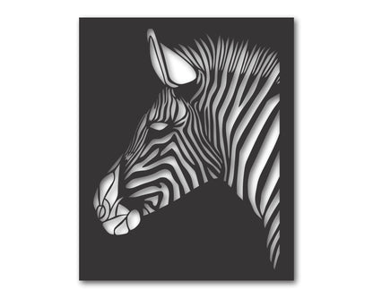 Metal Zebra Panel Wall Art | 20+ Color Options