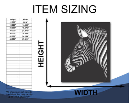 Metal Zebra Panel Wall Art | 20+ Color Options