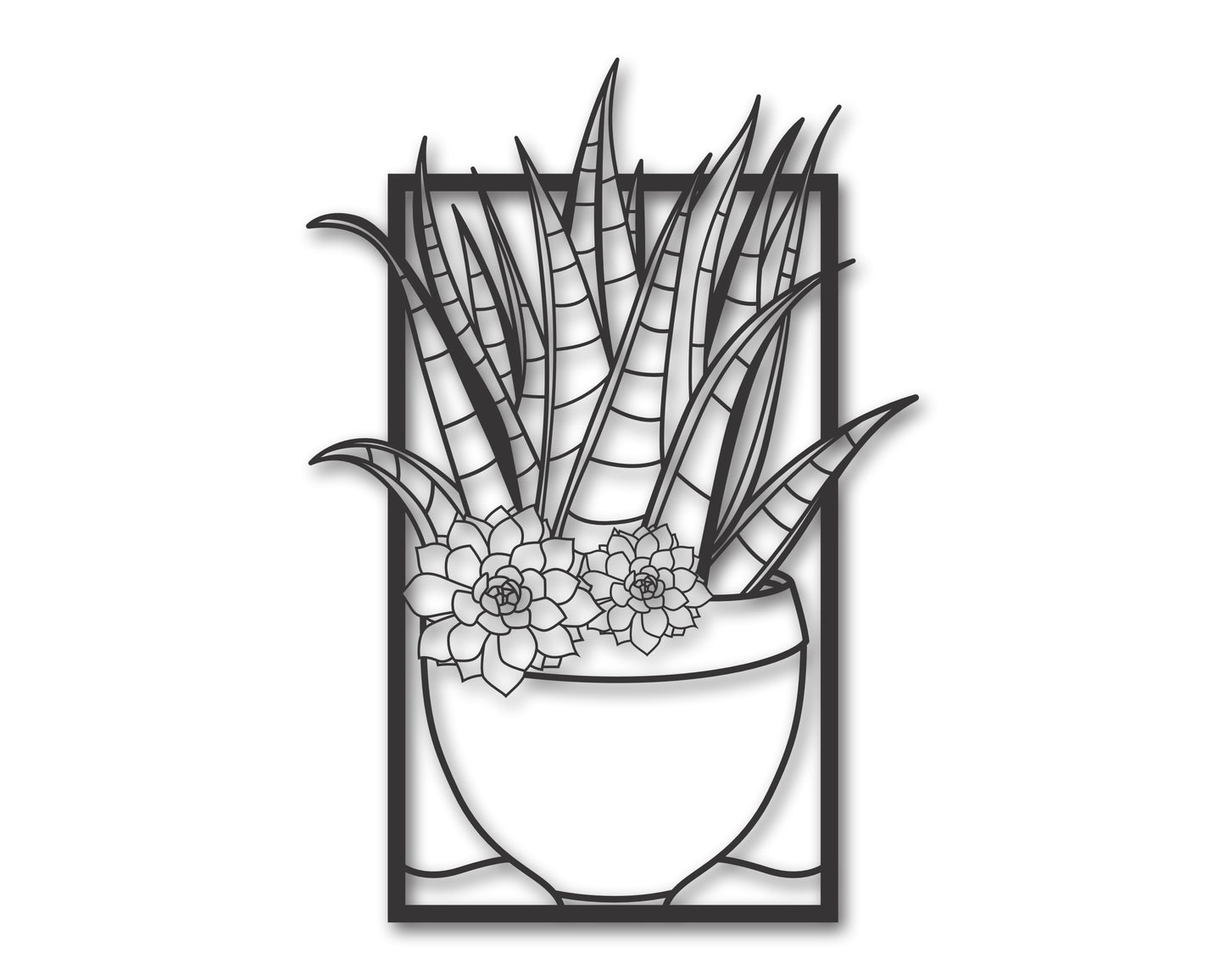 metal aloe vera plant Metal Aloe Vera Wall Art | Metal Plant Lovers Sign
