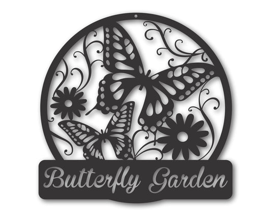Custom Metal Butterfly Garden Wall Art | 20+ Color Options