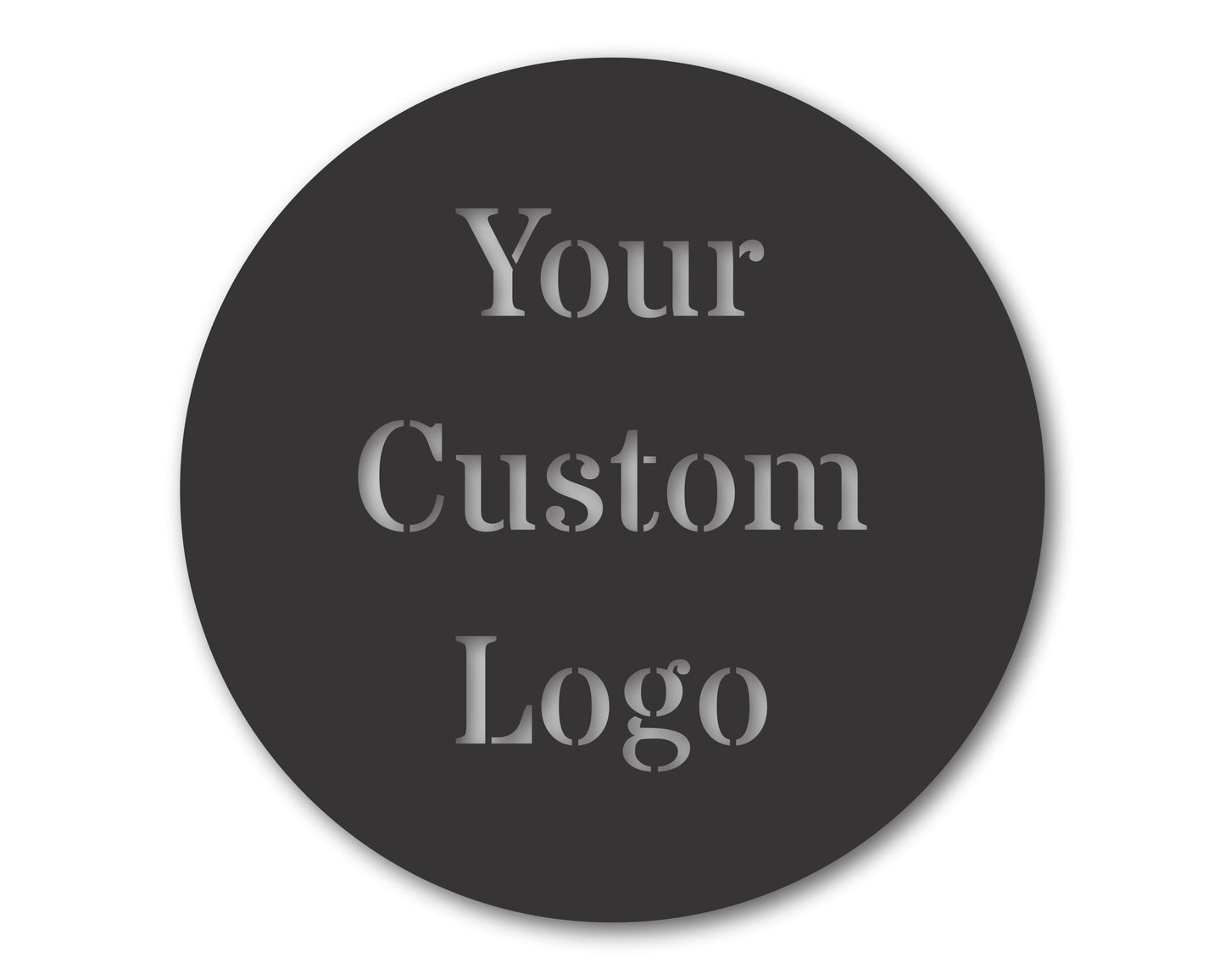 Custom Metal Business Logo Sign  | Indoor Outdoor | Up to 46" | 20+ Color Options