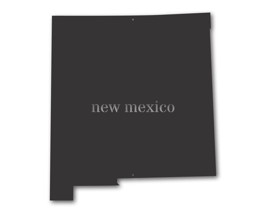 Metal New Mexico Wall Art - Custom Metal US State Sign - 20+ Color Options