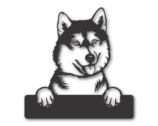 Custom Metal Siberian Husky Wall Art -  Metal Dog Breed Sign - 20+ Color Options