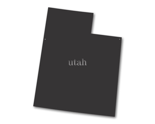 Metal Utah Wall Art - Custom Metal US State Sign - 20+ Color Options