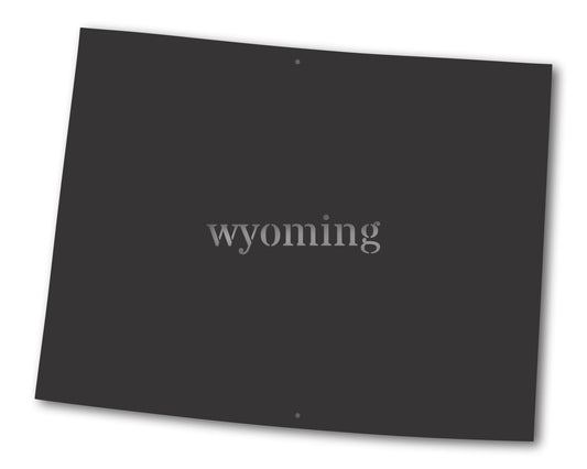 Metal Wyoming Wall Art - Custom Metal US State Sign - 20+ Color Options