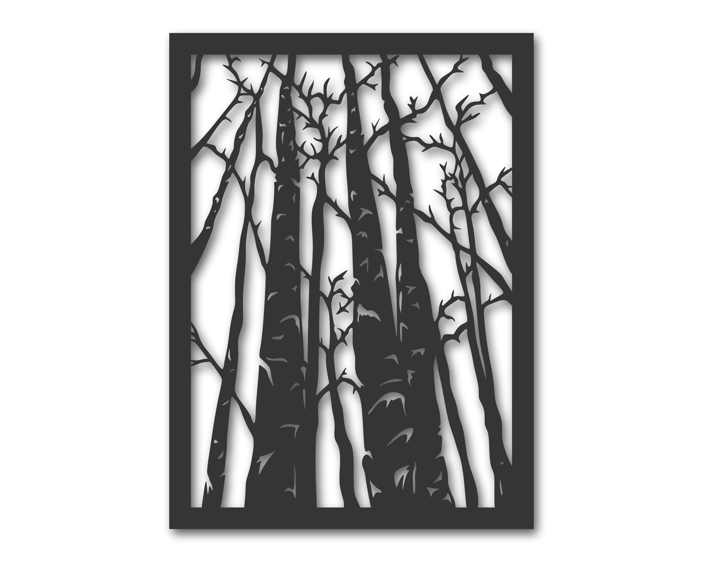 Metal Birch Forest Wall Art | 20+ Color Options