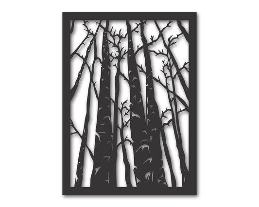 Metal Birch Forest Wall Art | 20+ Color Options