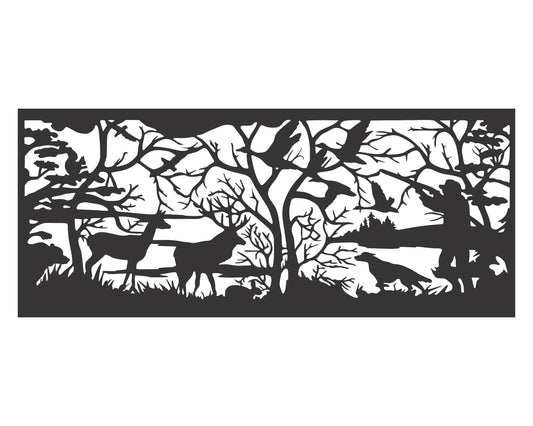 Metal Hunters Landscape Wall Art