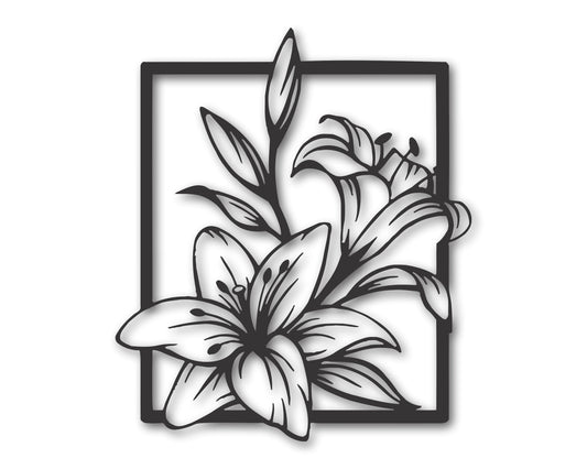 Metal Lily Flowers Wall Art | 20+ Color Options