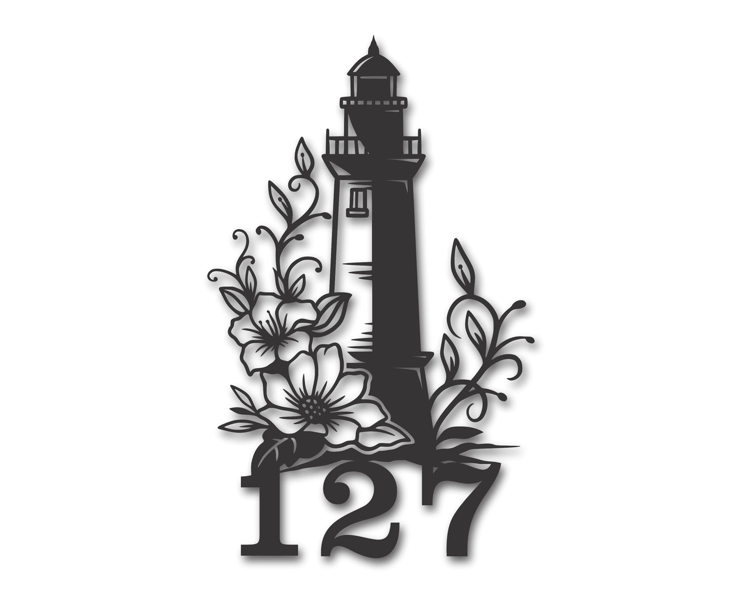 Metal Lighthouse Sign Personalized Wall Art