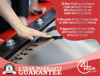 Metal Egrets Under Willow Tree Wall Art