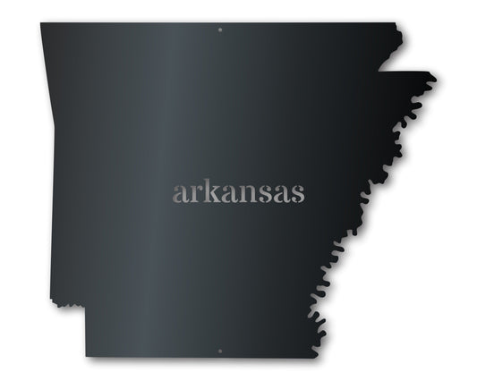 Metal Arkansas Wall Art - Custom Metal US State Sign - 20+ Color Options