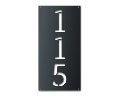 Custom Metal House Number Stencil Wall Art | Custom House Numbers Vertical Horizontal | Indoor Outdoor | Up to 46" | 20+ Color Options