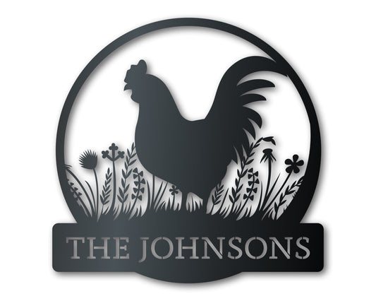 Custom Metal Rooster Wall Art | 20+ Color Options